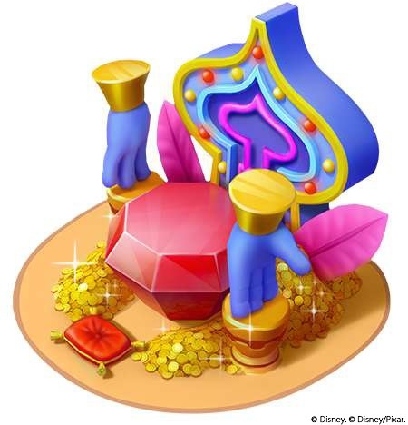 「ジーニーのランプショー」(C) Disney. (C) Disney/Pixar.(C) 2017Gameloft. All Rights Reserved. Gameloft and the logo Gameloft are trademarks of Gameloft in the US and/or other countries.(C) GungHo Online Entertainment, Inc. All Rights Reserved.