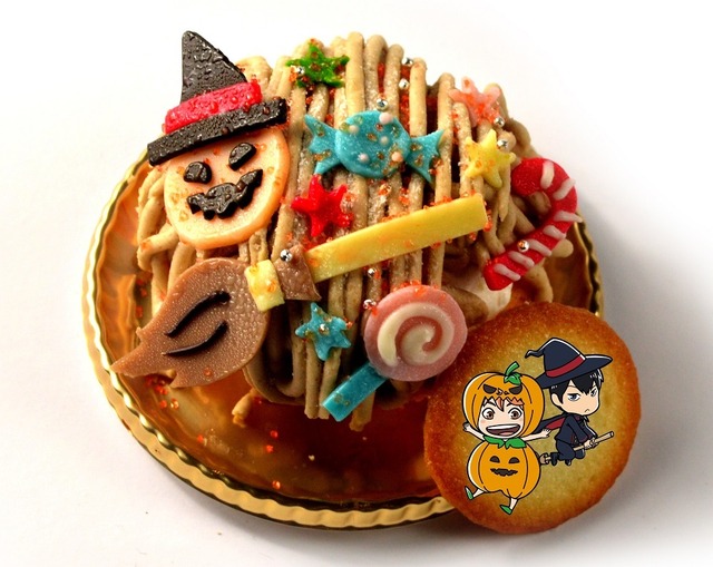 日向と景山のトリックオアトリート!!ケーキ（モンブラン）(C)古舘春一／集英社・「ハイキュー!! 3rd」製作委員会・MBS