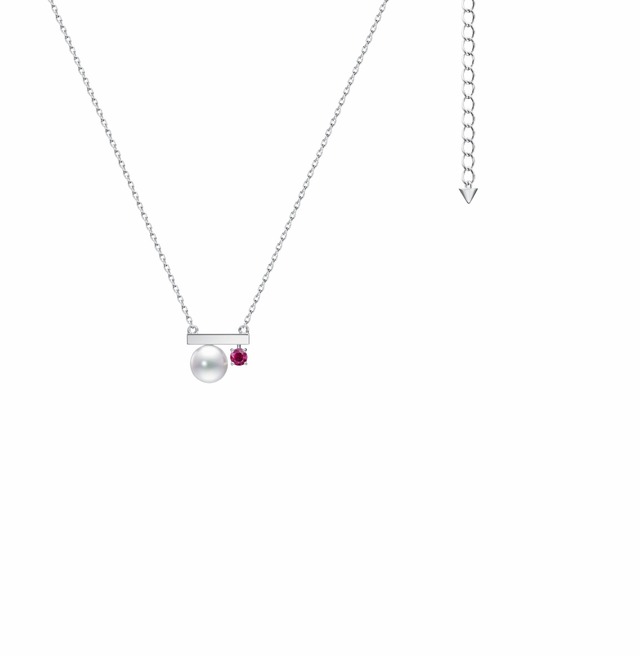 レッドベリル【18K WG、 レッドベリル、 あこや真珠】￥300,000 （本体価格）