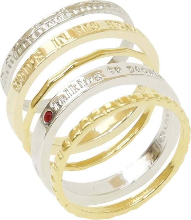 「5連リング（S/Mサイズ）」　4,200円＋税(C)カラー