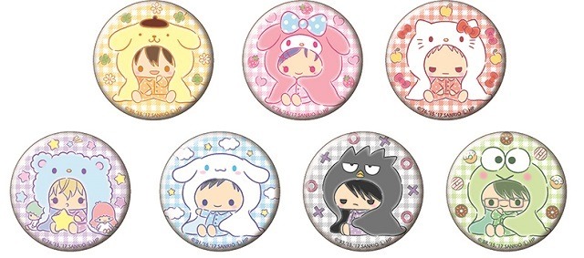 キャラバッジコレクション 各300円全7種（ブラインド仕様）発売元：ムービック(C) 1976, 1988, 1990, 1993, 1996,2001,2015,2017 SANRIO CO., LTD.　聖川高校PTA