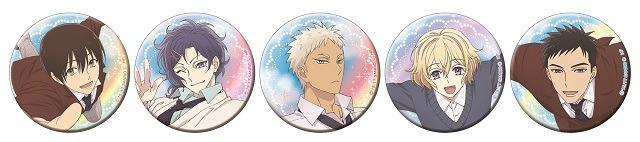 キラキラ缶バッジ（全5種） 各500円発売元：ムービック(C) 1976, 1988, 1990, 1993, 1996,2001,2015,2017 SANRIO CO., LTD.　聖川高校PTA