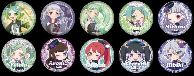 「缶バッジ（全20 種）300 円（税込）」(C)Ｔ－ＡＲＴＳ / syn Sophia / テレビ東京 / IPP製作委員会