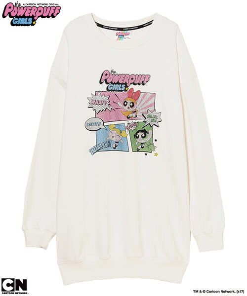 「THE POWERPUFF GIRLS COMIC SWEAT ONE-PIECE」11,800円（税抜）TM&(c)Cartoon Network.(s17)