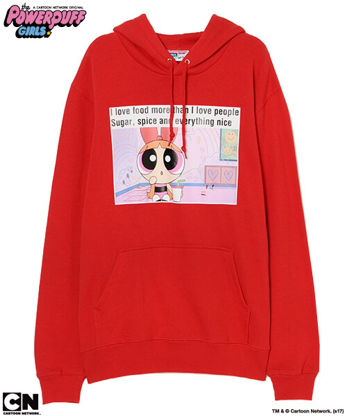 「THE POWERPUFF GIRLS STORY SWEAT PARKA」12,800円（税抜）TM&(c)Cartoon Network.(s17)