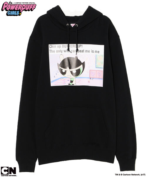 「THE POWERPUFF GIRLS STORY SWEAT PARKA」12,800円（税抜）TM&(c)Cartoon Network.(s17)