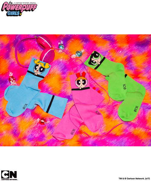 「THE POWERPUFF GIRLS SOCKS」1,900円（税抜）TM&(c)Cartoon Network.(s17)