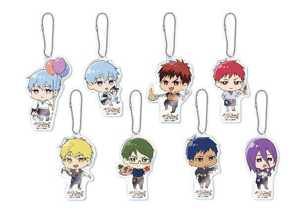 デフォルメアクリルチャーム～ホームパーティーver.～（全8種・ランダム） 600 円（税込）(C)藤巻忠俊／集英社・劇場版「黒子のバスケ」製作委員会