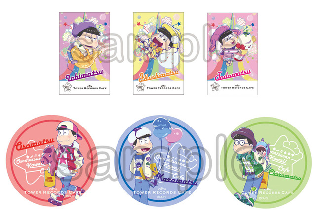 第2弾特典 （上）キャラクターカード（下）コースター(C)赤塚不二夫／おそ松さん製作委員会