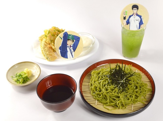 「乾 貞治の特製乾汁＆海堂 薫の天ざるとろろ茶そばセット」(980 円)(C)許斐 剛／集英社・ＮＡＳ・新テニスの王子様プロジェクト