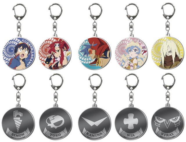 「メタリックチャーム（全5種）」850円(C)GAINAX・中島かずき/アニプレックス・KONAMI・テレビ東京・電通 (C)2017 NAMCO All rights