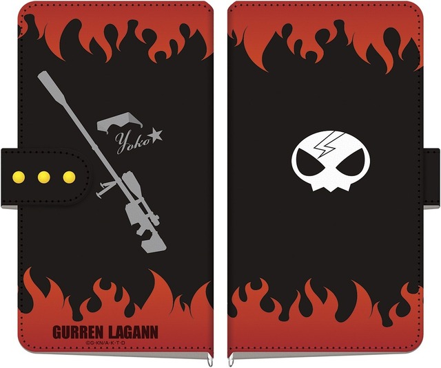 「手帳型スマートフォンカバー（全2種）」3,800円(C)GAINAX・中島かずき/アニプレックス・KONAMI・テレビ東京・電通 (C)2017 NAMCO All rights