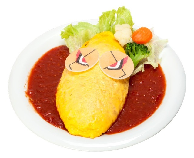 「キングキタンオムライス」1,200円(C)GAINAX・中島かずき/アニプレックス・KONAMI・テレビ東京・電通 (C)2017 NAMCO All rights