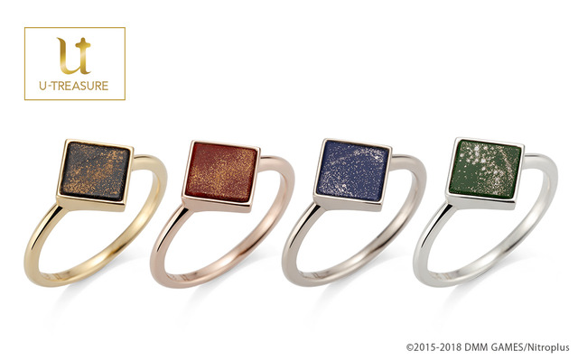 「蒔絵-彩-」K18ホワイトゴールド、イエローゴールド、ピンクゴールド×蒔絵 48,000円／1本、70,000円／2本セット（税込）シルバー× 蒔絵（朱、藍、墨、藤、山吹、若草） 22,000円／1本、35,000円／2本セット（税込）(C)2015-2018 DMM GAMES/Nitroplus
