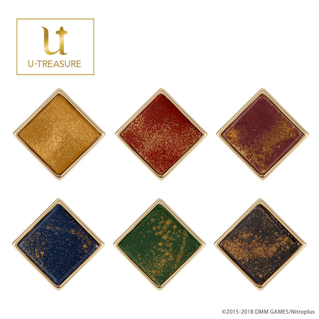 「蒔絵-彩-」K18ホワイトゴールド、イエローゴールド、ピンクゴールド×蒔絵 48,000円／1本、70,000円／2本セット（税込）シルバー× 蒔絵（朱、藍、墨、藤、山吹、若草） 22,000円／1本、35,000円／2本セット（税込）(C)2015-2018 DMM GAMES/Nitroplus