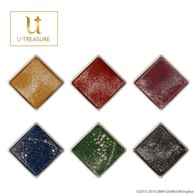 「蒔絵-彩-」K18ホワイトゴールド、イエローゴールド、ピンクゴールド×蒔絵 48,000円／1本、70,000円／2本セット（税込）シルバー× 蒔絵（朱、藍、墨、藤、山吹、若草） 22,000円／1本、35,000円／2本セット（税込）(C)2015-2018 DMM GAMES/Nitroplus