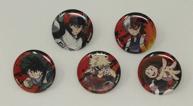 「44mm丸缶バッジ」（全5種）(C)堀越耕平／集英社・僕のヒーローアカデミア製作委員会