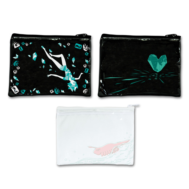 「みんなのくじ 宝石の国」1プレイ650円（税込）C賞：クリアポーチ(C)2017 市川春子・講談社／「宝石の国」製作委員会