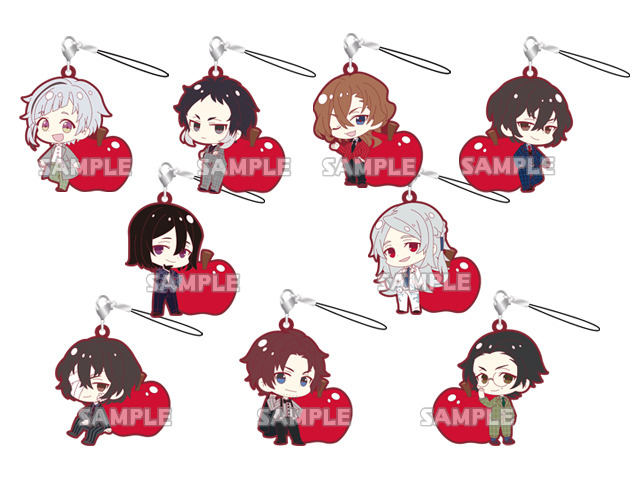 「トレーディングラバーストラップ DEAD APPLE SHOP ver.」（全9種）1回500円（税込）※専用カプセルトイ筐体での販売　(C)2018 朝霧カフカ・春河35/KADOKAWA/文豪ストレイドッグスDA製作委員会