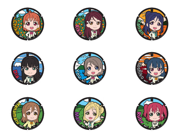 「沼津市×ラブライブ！サンシャイン!!ヌマヅノタカラプロジェクト」長島鋳物製 ミニマンホール ※スタンド付き(C)2017 プロジェクトラブライブ!サンシャイン!!