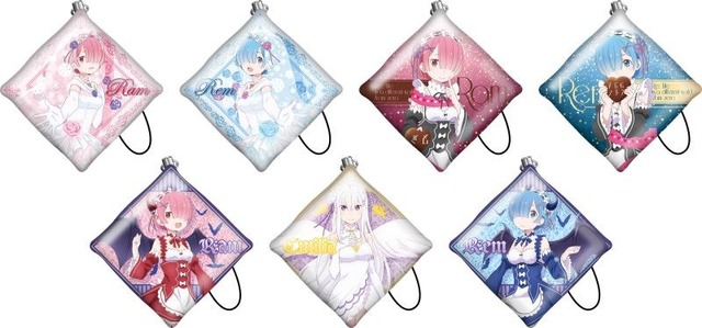 「ミニクッションストラップ」（全7種）(C)長月達平・株式会社KADOKAWA刊／Re:ゼロから始める異世界生活製作委員会 (C)SEGA