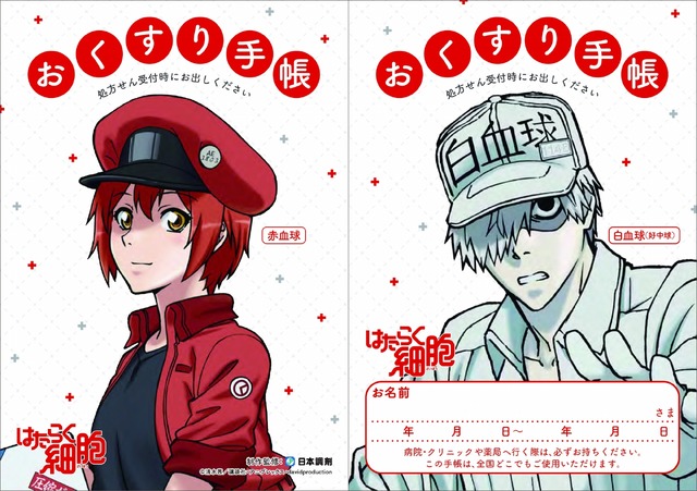 「オリジナルおくすり手帳プレゼント」(C)清水茜／講談社・アニプレックス・davidproduction