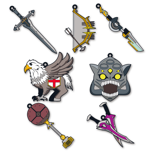 「G賞:キャラクターモチーフストラップ-黒の陣営-」（全7種／約6cm）※いずれか1つ・種類は選択不可(C)東出祐一郎・TYPE-MOON / FAPC