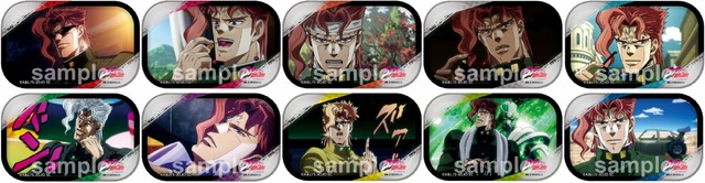 「ミニゲーム『激走！F-MEGAダイスブースト』カド丸缶バッジ」（全10種）(C)荒木飛呂彦＆LUCKY LAND COMMUNICATIONS/集英社・ジョジョの奇妙な冒険SC製作委員会