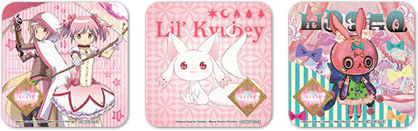 「セガコラボカフェ マギアレコード 魔法少女まどか☆マギカ外伝」デザートメニュー特典「特製コースター（全3種）」(C)Magica Quartet/Aniplex・Magia Record Partners (C)SEGA