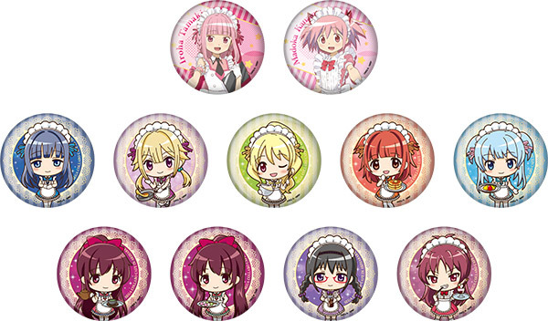 「セガコラボカフェ マギアレコード 魔法少女まどか☆マギカ外伝」缶バッジA（全11種・ランダム） 500円（税込）(C)Magica Quartet/Aniplex・Magia Record Partners (C)SEGA