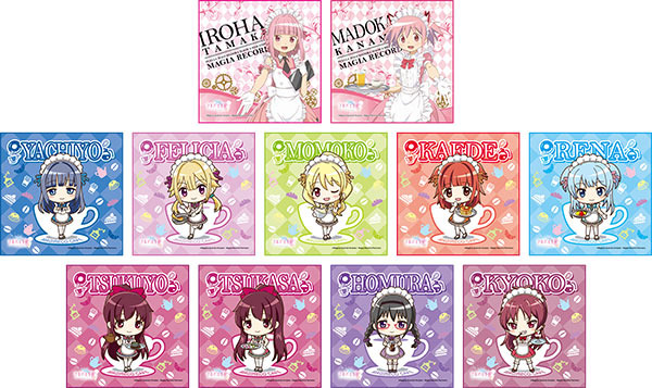 「セガコラボカフェ マギアレコード 魔法少女まどか☆マギカ外伝」マイクロファイバータオルA（全11種・ランダム） 600円（税込）(C)Magica Quartet/Aniplex・Magia Record Partners (C)SEGA