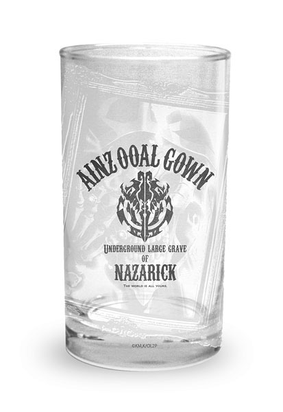 『オーバーロードII』カフェ アインズ・ウール・ゴウン グラス　￥1,000＋税(C)丸山くがね・KADOKAWA刊／オーバーロード2製作委員会