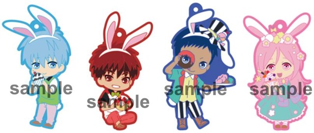 ラバーストラップセット (全 3 セット／各 3,024 円) (C)藤巻忠俊／集英社・黒子のバスケ製作委員会