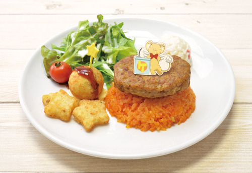 『カードキャプターさくら クリアカード編』×「アニメイトカフェ」ケロちゃんにおまかせ！かっこいい わいのハンバーグプレート（920円）(C)CLAMP・ST/講談社・NEP・NHK