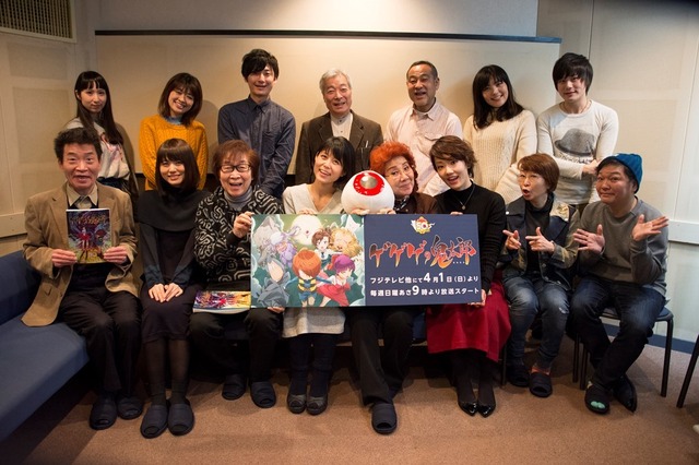 前列左より（メインキャスト）島田敏、藤井ゆきよ、古川登志夫、沢城みゆき、野沢雅子、庄司宇芽香、田中真弓、山口勝平、後列左より（2話登場キャスト）祖山桃子、古城門志帆、新井良平、池水通洋、松山鷹志、森下由樹子、坂井易直　（Ｃ）水木プロ・フジテレビ・東映アニメーション