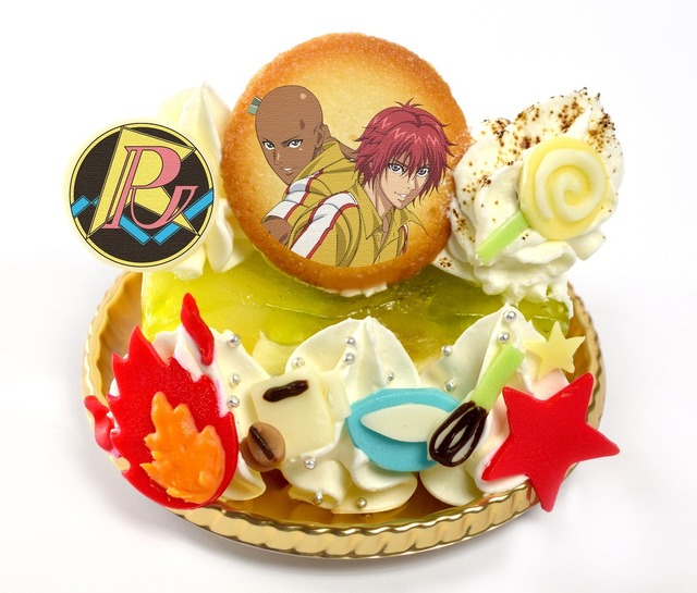 「新テニスの王子様 立海祭り in J-WORLD TOKYO」丸井とジャッカルの“きっちり返すぜ、ジャッカルが” “俺かよっ！”ケーキ (洋なしとぶどうのケーキ) (730 円) (C)許斐 剛／集英社・ＮＡＳ・新テニスの王子様プロジェクト