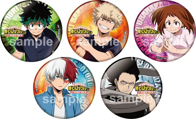 「僕のヒーローアカデミア in J-WORLD TOKYO」56mm缶バッジ (全5種)(C)堀越耕平／集英社・僕のヒーローアカデミア製作委員会