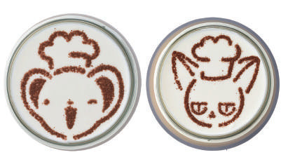 「カードキャプターさくらクリアカード編 ケロちゃんカフェ」ケロちゃんとスッピーのシルエットオレ(ガラスジャー付) 【価格】1,780円（税別）(C)CLAMP・ST/講談社・NEP・NHK