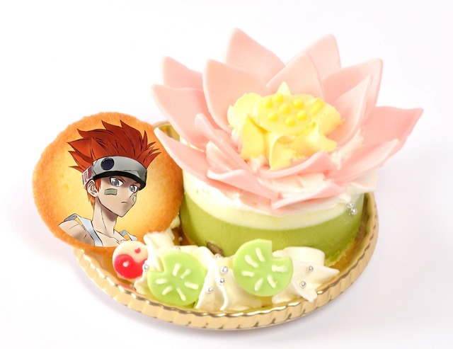覇穹 封神演義「仙界大戦 in J-WORLD TOKYO」ナタクの蓮の化身ケーキ (レア抹茶ケーキ) (750 円)  (C)安能務・藤崎竜／集英社・「覇穹 封神演義」製作委員会