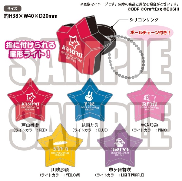 BanG Dream! ガールズバンドパーティ！  リングライト　Poppin’Party（全5種）-(C)BDP -(C)CraftEgg　-(C)BUSHI