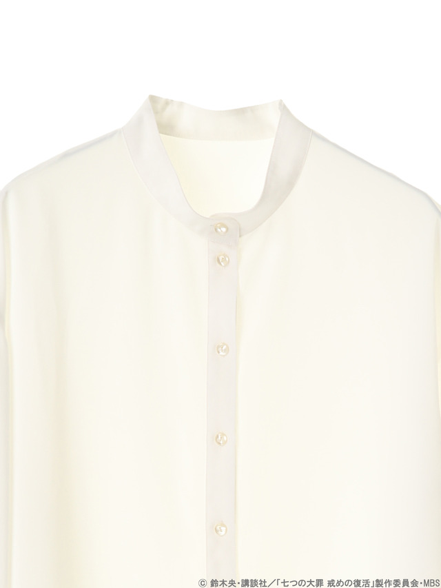 earth music＆ecology Japan Label ×『七つの大罪 戒めの復活』メリオダスイメージネクタイ付きブラウス4,590円+税 (C)鈴木央・講談社／「七つの大罪戒めの復活」製作委員会・MBS produced by CHORD co.,ltd.