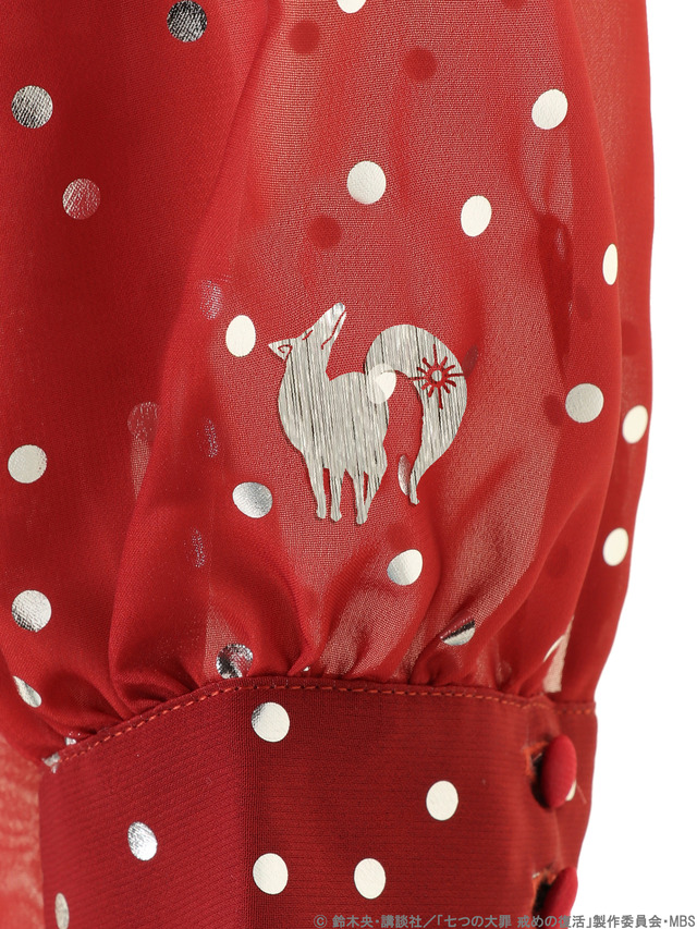 earth music＆ecology Japan Label ×『七つの大罪 戒めの復活』バンイメージドットプリントブラウス4,590円+税(C)鈴木央・講談社／「七つの大罪戒めの復活」製作委員会・MBS produced by CHORD co.,ltd.