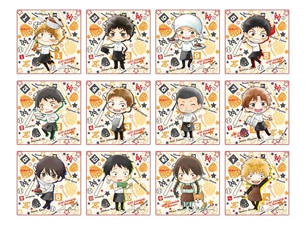 セガコラボカフェ おおきく振りかぶって マイクロファイバータオルＡ（全12 種・ランダム） 600 円（税込）（C）ひぐちアサ・講談社／おお振り製作委員会 （C）SEGA