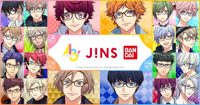 A3 Jins イケメン劇団員をイメージした全種のコラボ眼鏡 缶バッジも付属 アニメ アニメ