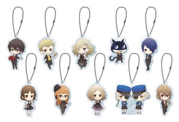 「セガコラボカフェ PERSONA5 the Animation」デフォルメアクリルキーホルダーA（全10種・ランダム） 600円（税込） (C)ATLUS (C)SEGA/PERSONA5 the Animation Project (C)SEGA