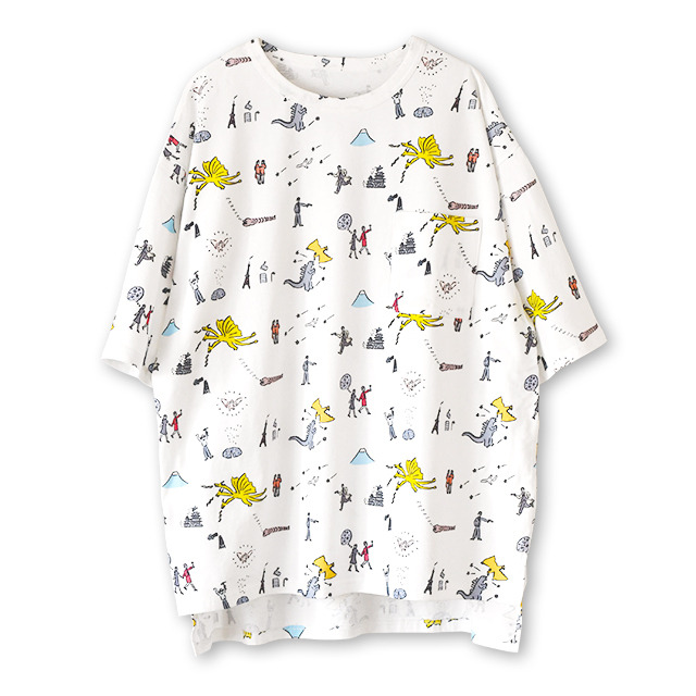 ゴジラ映画『三大怪獣 地球最大の決戦』コラボグッズ ビッグTシャツ 3,900円＋税TM&(C)TOHO CO.,LTD.