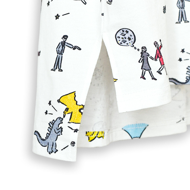 ゴジラ映画『三大怪獣 地球最大の決戦』コラボグッズ ビッグTシャツ 3,900円＋税TM&(C)TOHO CO.,LTD.