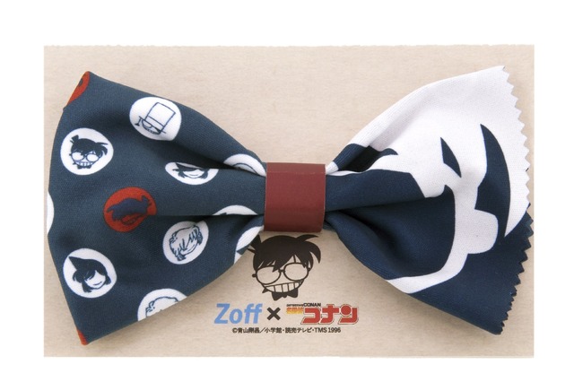 「Zoff×名探偵コナン コラボコレクション」メガネ拭き（コナン、蝶ネクタイ型変声機） 500円(税別)(C)青山剛昌／小学館・読売テレビ・TMS 1996