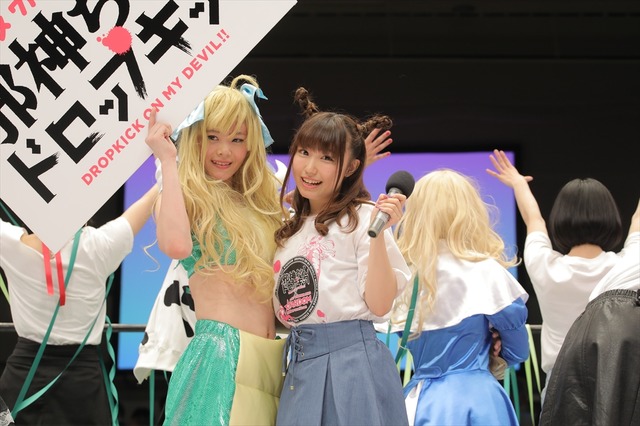 アニメ「邪神ちゃん」女子プロ団体とのコラボマッチで“ドロップキック”咲き乱れ！ 声優陣もエール