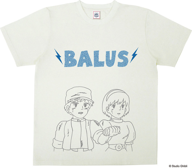 天空の城ラピュタ Tシャツ　バルス パズー&シータ 4,630円（税別） (C) Studio Ghibli (C) 1994 Hatake Jimusho - Studio Ghibli - NH (C) 2004 Studio Ghibli - NDDMT(C) 2008 Studio Ghibli - NDHDMT